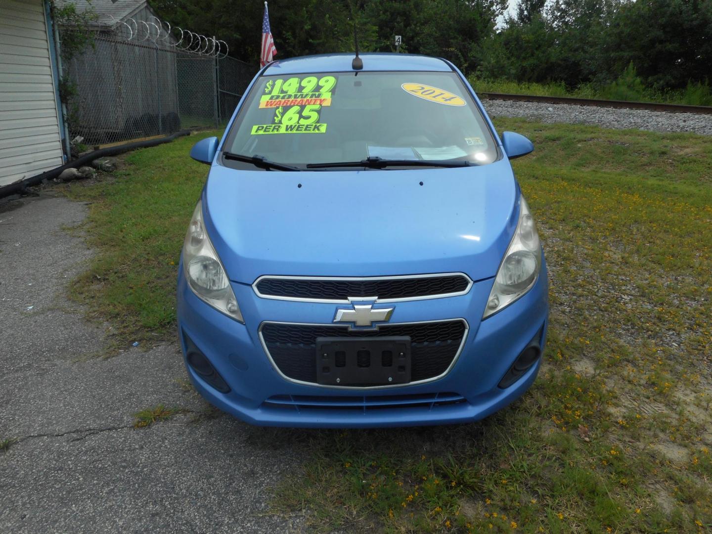 2014 Blue Chevrolet Spark 1LT Auto (KL8CD6S94EC) with an 1.2L L4 16V DOHC engine, Continuously Variable Transmission transmission, located at 2553 Airline Blvd, Portsmouth, VA, 23701, (757) 488-8331, 36.813889, -76.357597 - Photo#0