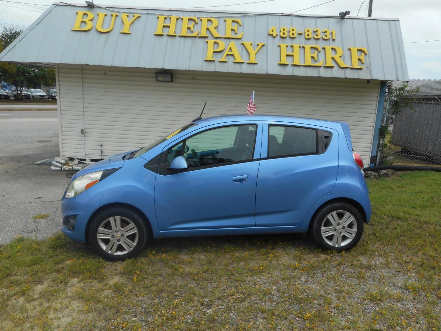 2014 Blue Chevrolet Spark 1LT Auto (KL8CD6S94EC) with an 1.2L L4 16V DOHC engine, Continuously Variable Transmission transmission, located at 2553 Airline Blvd, Portsmouth, VA, 23701, (757) 488-8331, 36.813889, -76.357597 - Photo#1