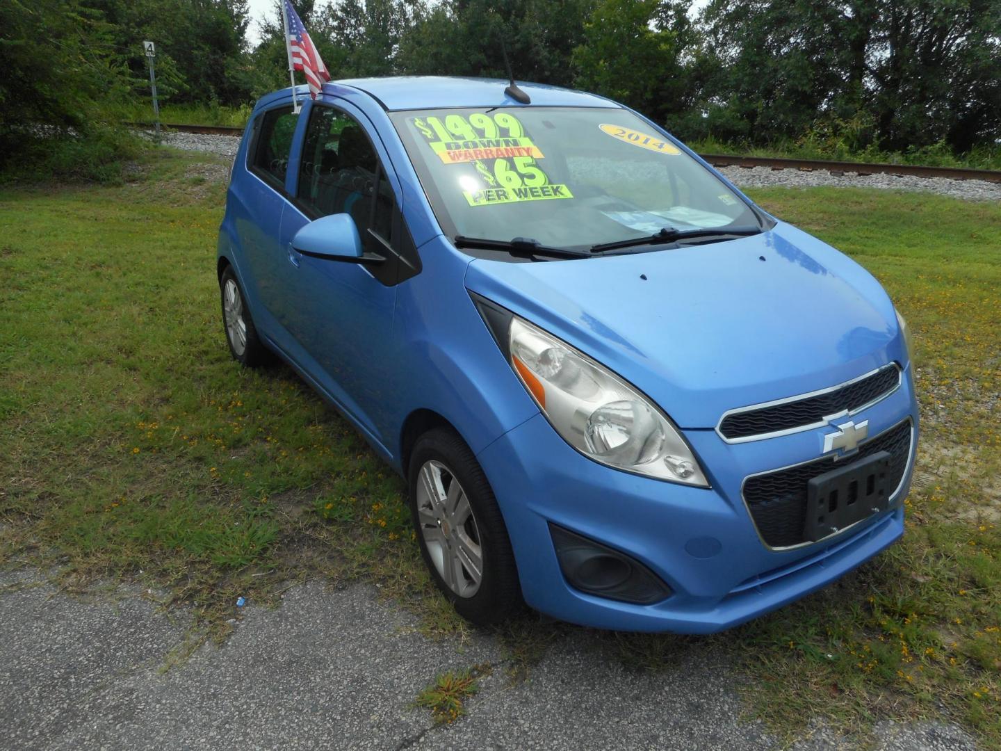 2014 Blue Chevrolet Spark 1LT Auto (KL8CD6S94EC) with an 1.2L L4 16V DOHC engine, Continuously Variable Transmission transmission, located at 2553 Airline Blvd, Portsmouth, VA, 23701, (757) 488-8331, 36.813889, -76.357597 - Photo#4