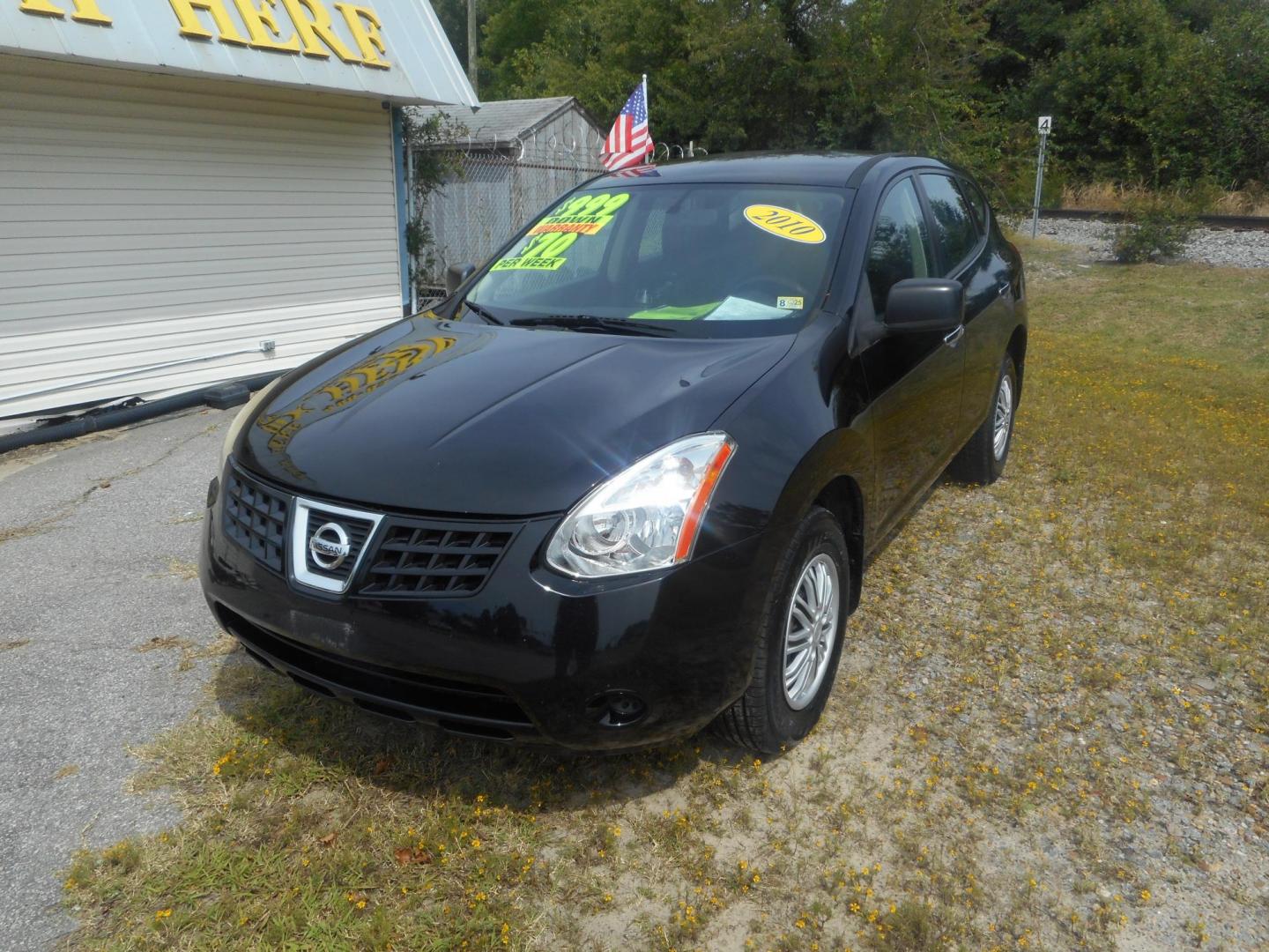 2010 Black Nissan Rogue S 2WD (JN8AS5MTXAW) with an 2.5L L4 DOHC 16V engine, CVT transmission, located at 2553 Airline Blvd, Portsmouth, VA, 23701, (757) 488-8331, 36.813889, -76.357597 - Photo#0