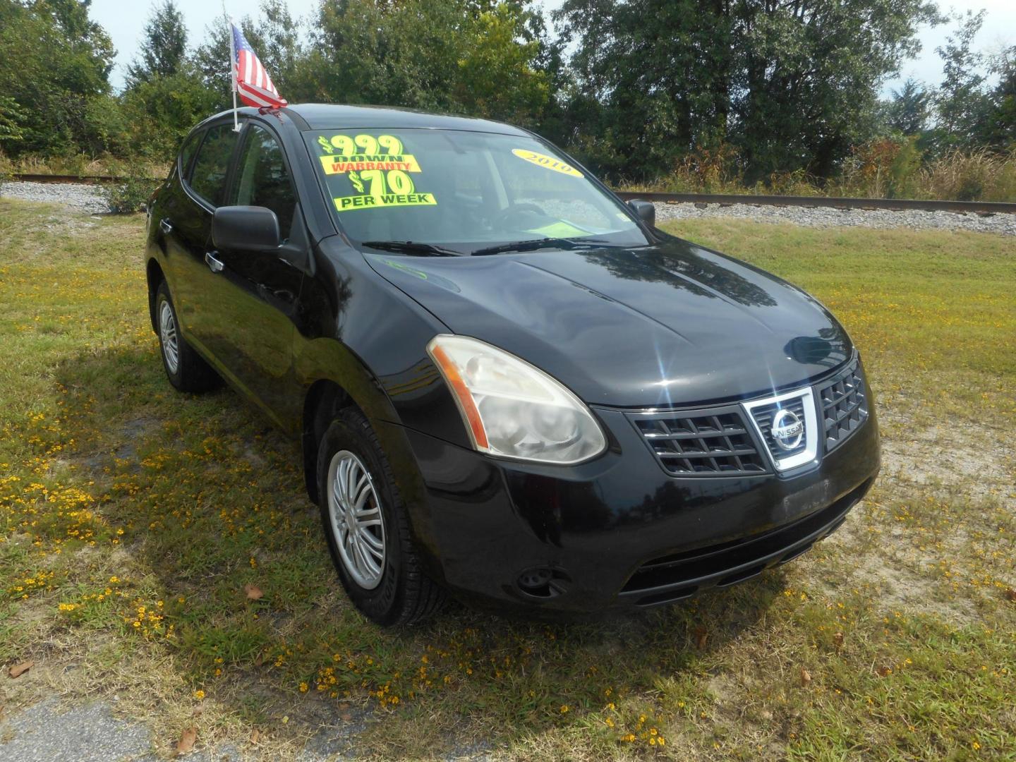 2010 Black Nissan Rogue S 2WD (JN8AS5MTXAW) with an 2.5L L4 DOHC 16V engine, CVT transmission, located at 2553 Airline Blvd, Portsmouth, VA, 23701, (757) 488-8331, 36.813889, -76.357597 - Photo#3